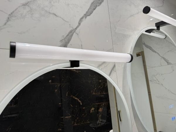 Illuminazione LED per specchio da bagno, 10 W, 230 V, 45 cm, IP44, nero