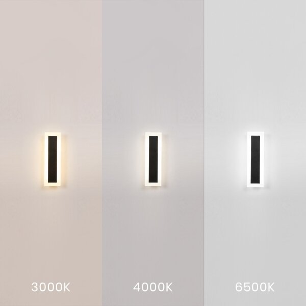 Applique da esterno LED WOW LED/10W/230V 3000/4000/6500K 30 cm IP54 nero