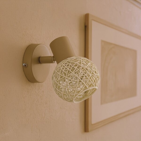 Faretto da parete DEX 1xE14/10W/230V beige/crema