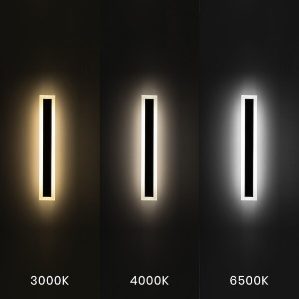 Applique LED da esterno WOW LED/20W/230V 3000/4000/6500K 60 cm IP54 nero