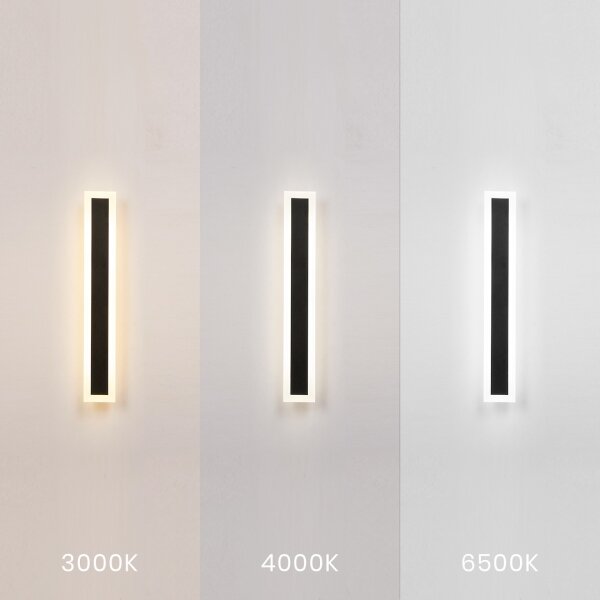 Applique LED da esterno WOW LED/20W/230V 3000/4000/6500K 60 cm IP54 nero