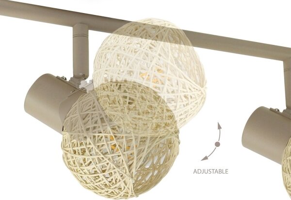 Faretto DEX 4xE14/10W/230V beige/crema