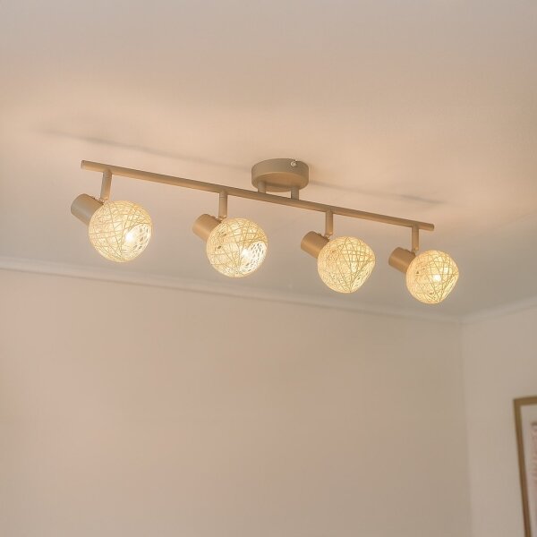 Faretto DEX 4xE14/10W/230V beige/crema