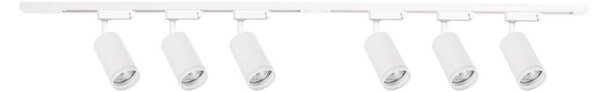 Faretto per sistema a binario PIPE 6xGU10/10W/230V, bianco