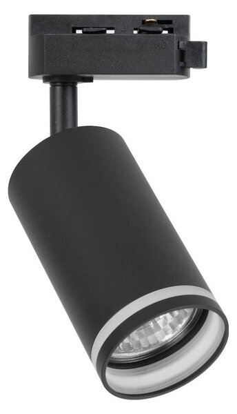 Faretto per sistema a binario monofase PIPE 1xGU10/10W/230V nero