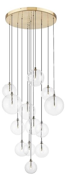 Zuma Line P0606-13B-2GAC - Lampadario a sospensione su cavi MILAN 13xG9/2W/230V dorato