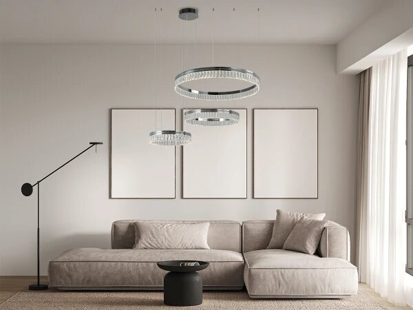 Lampadario LED in cristallo dimmerabile a sospensione con cavo THALIA LED/120W/230V 3000-6000K + telecomando