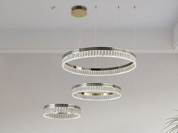 LED dimmerabile lampadario in cristallo su cavo THALIA LED/120W/230V 3000-6000K + telecomando
