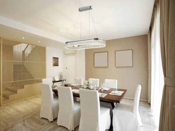 Lampadario in cristallo LED dimmerabile a sospensione con cavo THALIA LED/50W/230V 3000-6000K + telecomando