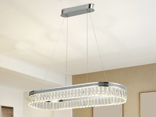Lampadario in cristallo LED dimmerabile a sospensione con cavo THALIA LED/50W/230V 3000-6000K + telecomando