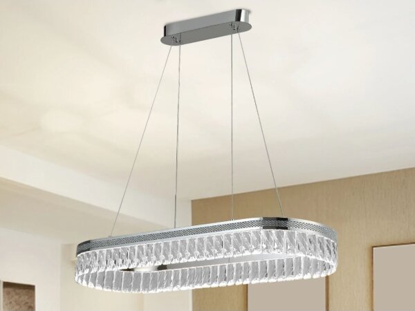 Lampadario in cristallo LED dimmerabile a sospensione con cavo THALIA LED/50W/230V 3000-6000K + telecomando