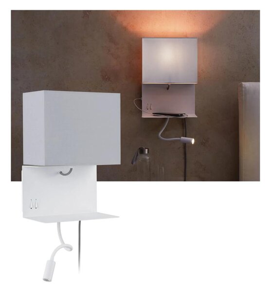 Paulmann 78913 - LED/2,5W + 1xE27/40W Applique da parete con porta USB MERANI 230V