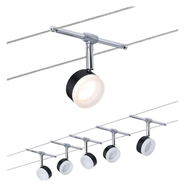 Paulmann 94457 - KIT 5x LED da 4 W sistema a cavo completo CLEAR 230 V