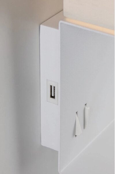 Paulmann 78913 - LED/2,5W + 1xE27/40W Applique da parete con porta USB MERANI 230V