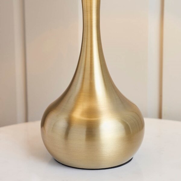 Endon 61191 - Lampada da tavolo dimmerabile PICCADILLY 1xE14/40W/230V ottone/beige