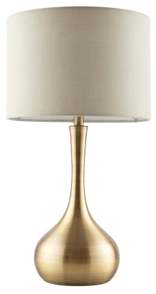 Endon 61191 - Lampada da tavolo dimmerabile PICCADILLY 1xE14/40W/230V ottone/beige