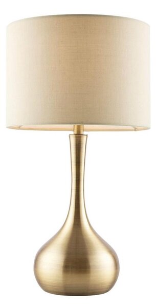 Endon 61191 - Lampada da tavolo dimmerabile PICCADILLY 1xE14/40W/230V ottone/beige
