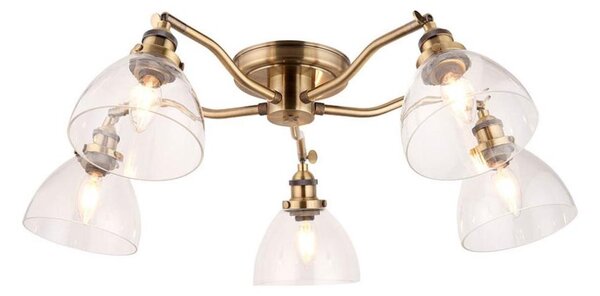 Endon 97248 - Faretto HANSEN 5xE14/7W/230V in ottone