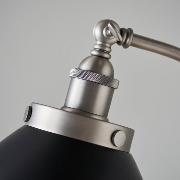 Endon 98753 - Lampada da terra FRANKLIN 1xE27/10W/230V cromo opaco/antracite