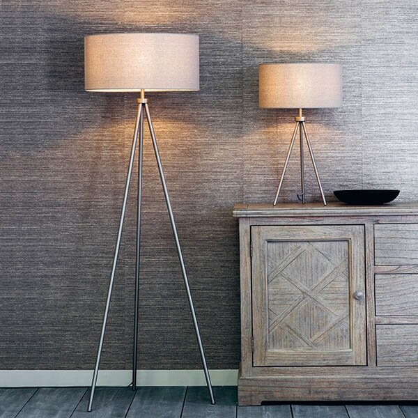 Endon 66987 - Lampada da terra TRI 1xE27/60W/230V beige