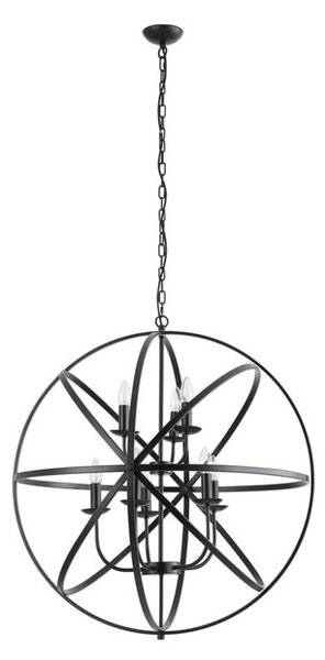 Searchlight 2478-8BK - Lampadario a catena ORBIT 8xE14/60W/230V nero