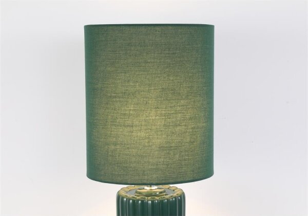 Searchlight EU22353GR - Lampada da tavolo GROOVE 1xE14/60W/230V verde