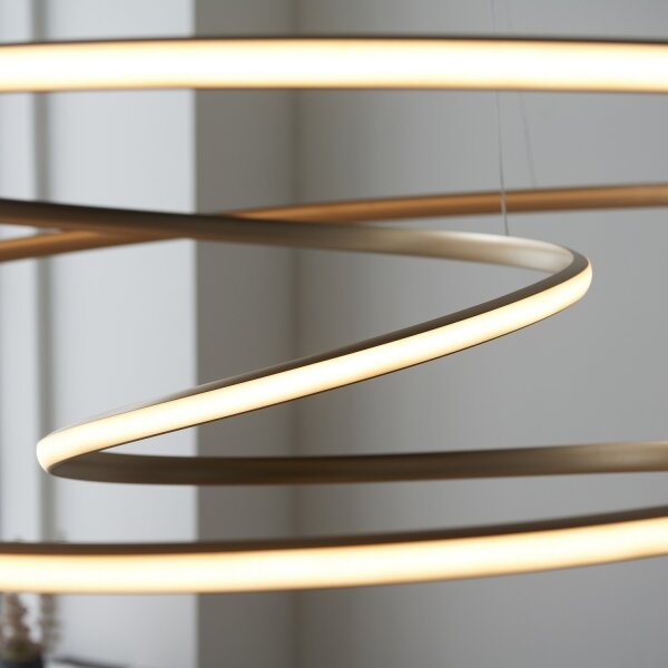 Endon 97645 - Lampadario dimmerabile su cavo TWIRL LED/131W/230V 3000K dorato