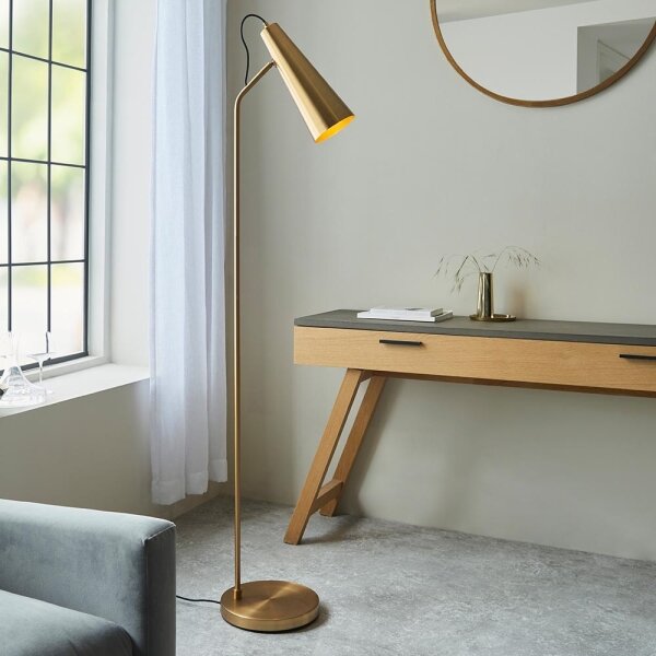 Endon 107528 - Lampada da terra KARNA 1xE27/10W/230V in ottone