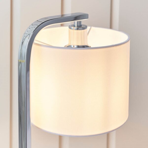 Endon 57917 - Lampada da tavolo dimmerabile CANNING 1xE14/40W/230V cromo lucido/bianco