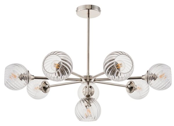 Endon 104051 - Lampadario su asta ALLEGRA 8xE14/7W/230V cromo lucido