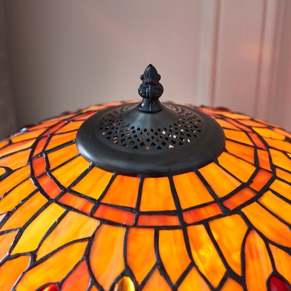 Endon 64093 - Lampada da tavolo Tiffany DRAGONFLY 2xE27/60W/230V diam. 41 cm