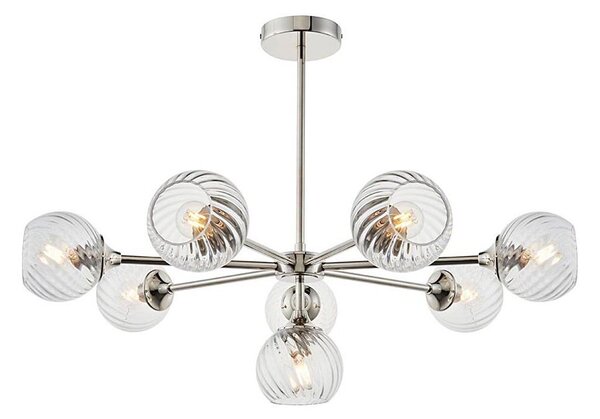Endon 104051 - Lampadario su asta ALLEGRA 8xE14/7W/230V cromo lucido