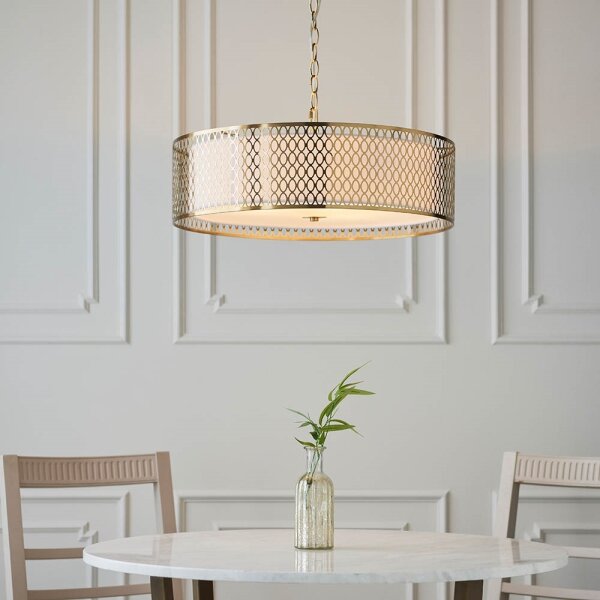 Endon 101569 - Lampadario a catena CORDERO 3xE27/10W/230V dorato