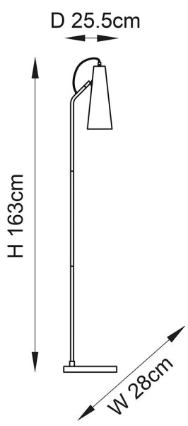 Endon 107528 - Lampada da terra KARNA 1xE27/10W/230V in ottone
