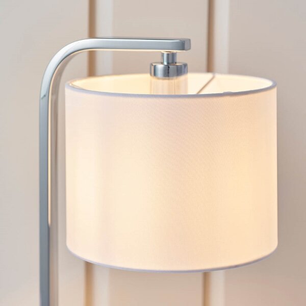 Endon 57917 - Lampada da tavolo dimmerabile CANNING 1xE14/40W/230V cromo lucido/bianco