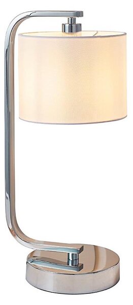 Endon 57917 - Lampada da tavolo dimmerabile CANNING 1xE14/40W/230V cromo lucido/bianco