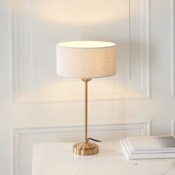 Endon 110728 - Lampada da tavolo HIGHCLERE 1xE14/7W/230V beige/ottone