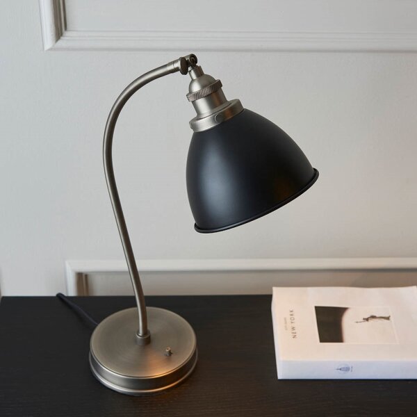 Endon 98752 - Lampada da tavolo FRANKLIN 1xE14/7W/230V cromo satinato/antracite