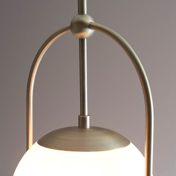 Endon 90844 - Lampadario su asta ONTARIO 1xE27/10W/230V ottone