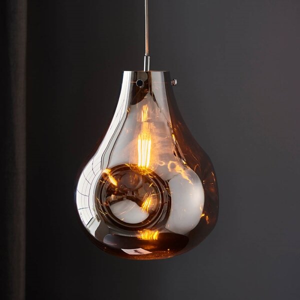 Endon 99788 - Lampada sospesa EUROPA 1xE27/10W/230V nero fumé