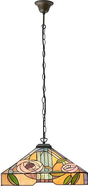 Endon 64384 - Lampadario a sospensione con catena Tiffany WILLOW 3xE27/60W/230V