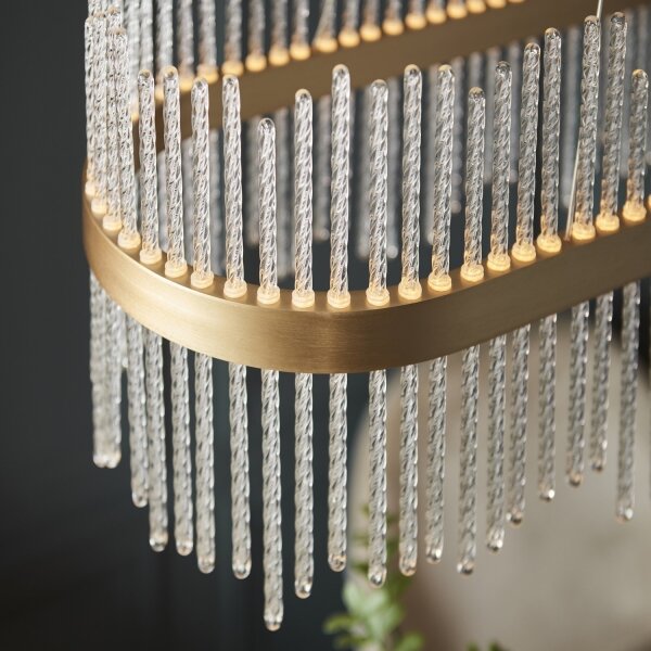 Endon 104082 - Lampadario a sospensione LED dimmerabile ADRIEL LED/47W/230V 3000K dorato