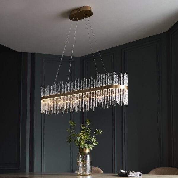 Endon 104082 - Lampadario a sospensione LED dimmerabile ADRIEL LED/47W/230V 3000K dorato