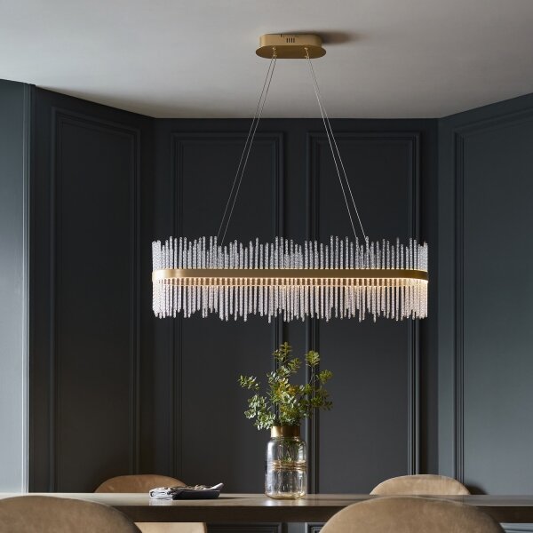 Endon 104082 - Lampadario a sospensione LED dimmerabile ADRIEL LED/47W/230V 3000K dorato