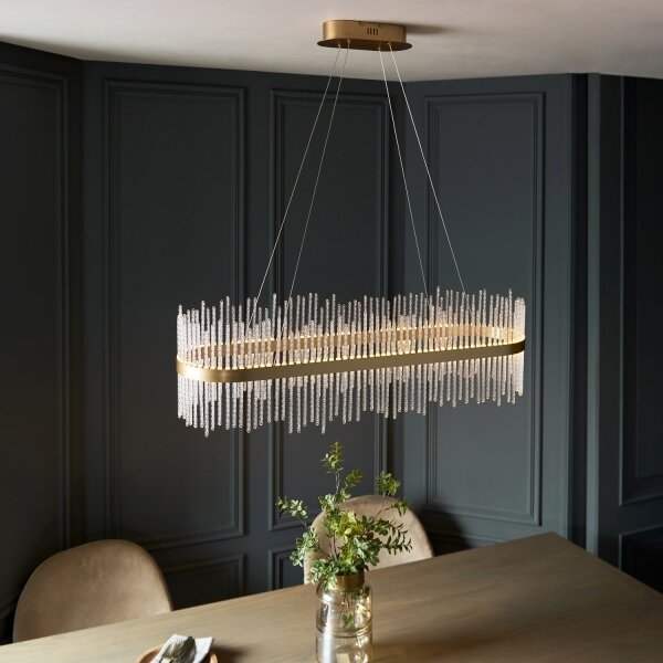 Endon 104082 - Lampadario a sospensione LED dimmerabile ADRIEL LED/47W/230V 3000K dorato