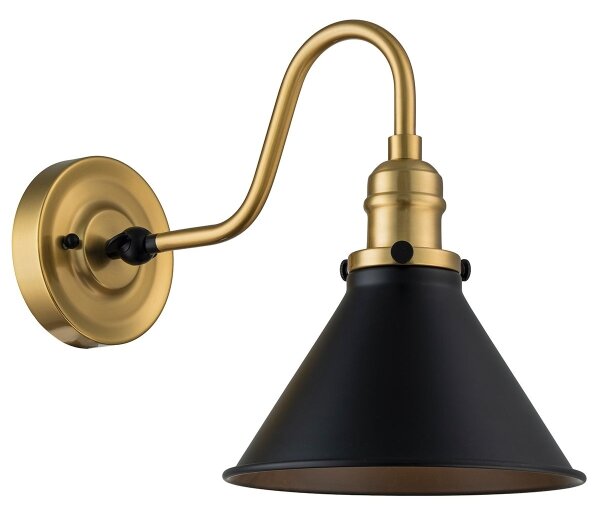 Elstead PV1-AB-MB - Lampada da parete PROVENCE 1xE27/60W/230V oro/nero