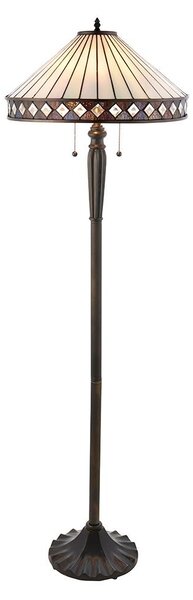 Endon 70936 - Lampada da terra Tiffany FARGO 2xE27/60W/230V, diametro 50 cm