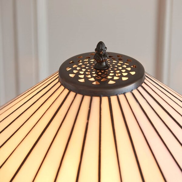 Endon 70936 - Lampada da terra Tiffany FARGO 2xE27/60W/230V, diametro 50 cm