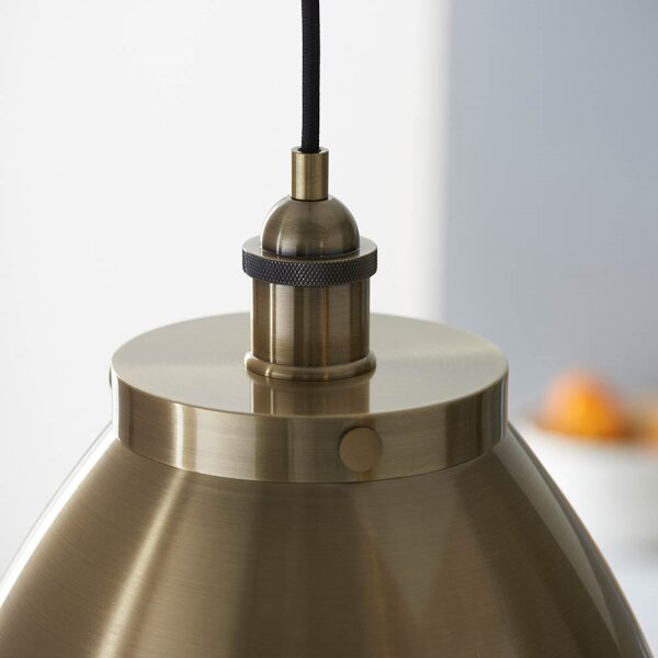 Endon 98744 - Lampadario a cavo FRANKLIN 1xE27/10W/230V ottone