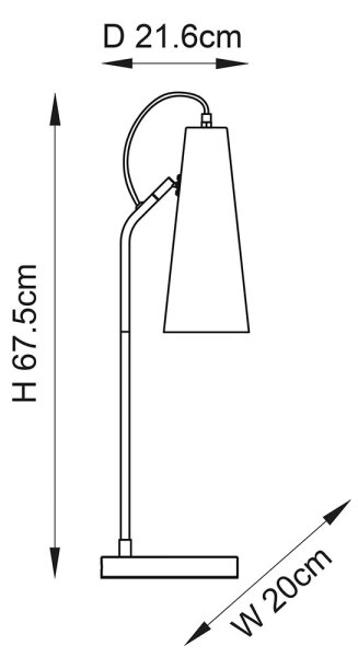 Endon 107527 - Lampada da tavolo KARNA 1xE27/10W/230V in ottone